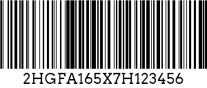 Cód 128 VIN Barcode