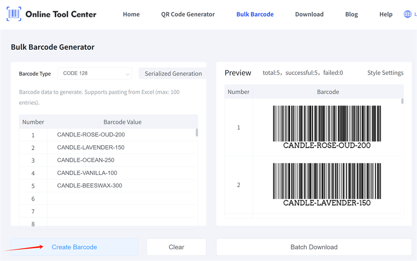 bulk generate soap product barcodes barcódanna táirgí sapóin a ghiniúint go mórchéim