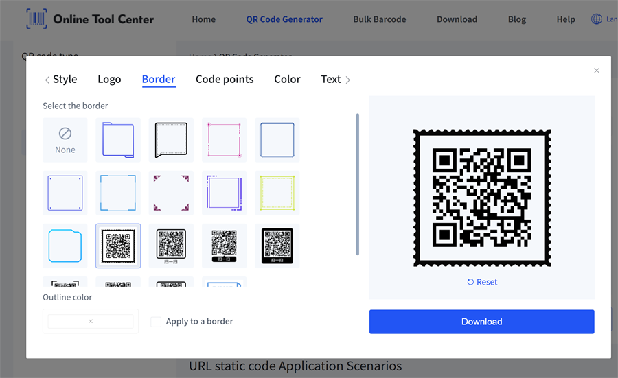 add frame for qr code cuir fráma le haghaidh cód qr