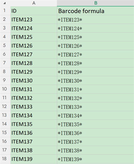 asset id excel id sócmhainn excel